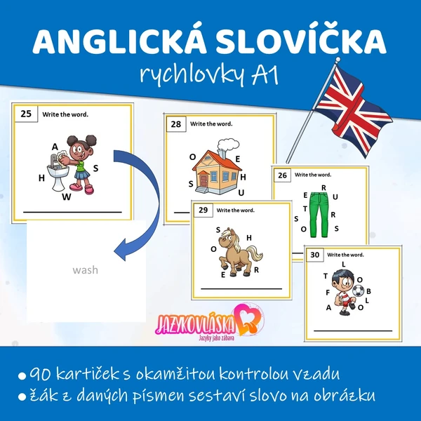 Anglická slovíčka rychlovky A1