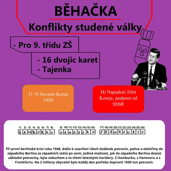 Běhačka - Konflikty studené války