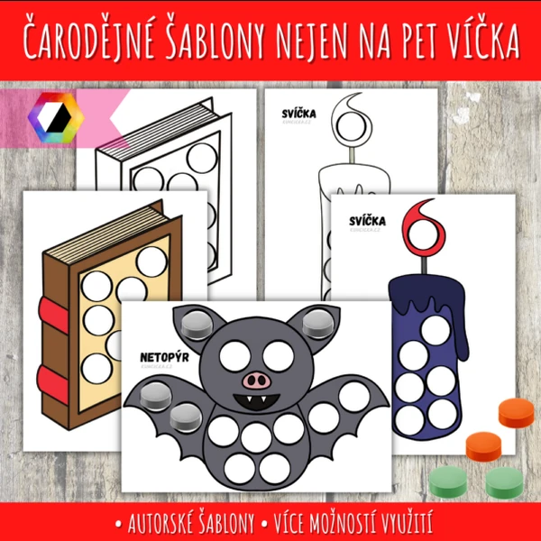 Čarodějné šablony nejen pro PET víčka
