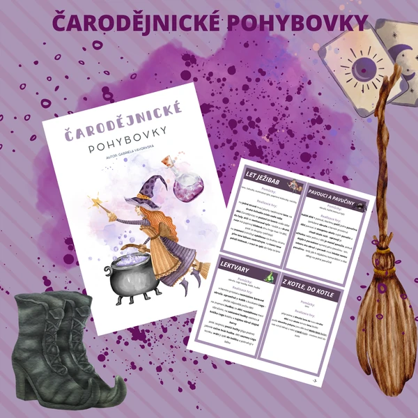 ČARODĚJNICKÉ - pohybové hry (kartičky)