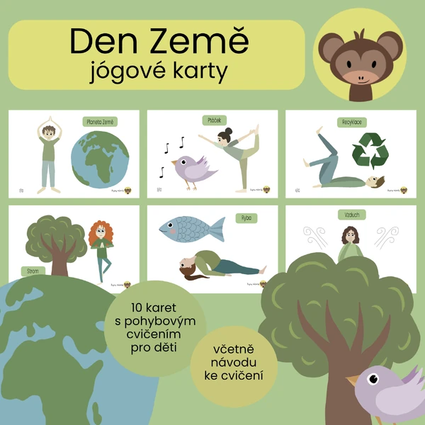 Den Země - jógové karty