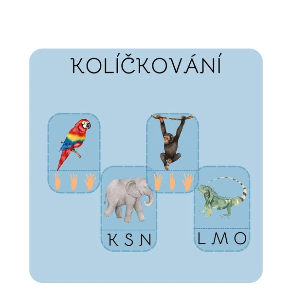 Kolíčkování - Zvířátka v Zoo