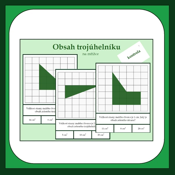 Obsah trojúhelníku na mřížce - kolíčkování