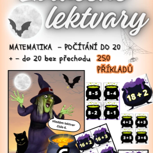 ČARODĚJNICE - Ztracené lektvary - MATEMATIKA - DIDAKTICKÁ HRA 