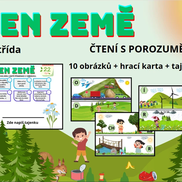 DEN ZEMĚ - čtení s porozuměním 1. třída