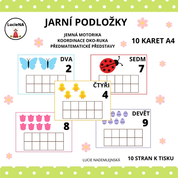JARNÍ PODLOŽKY POD PLASTELINU