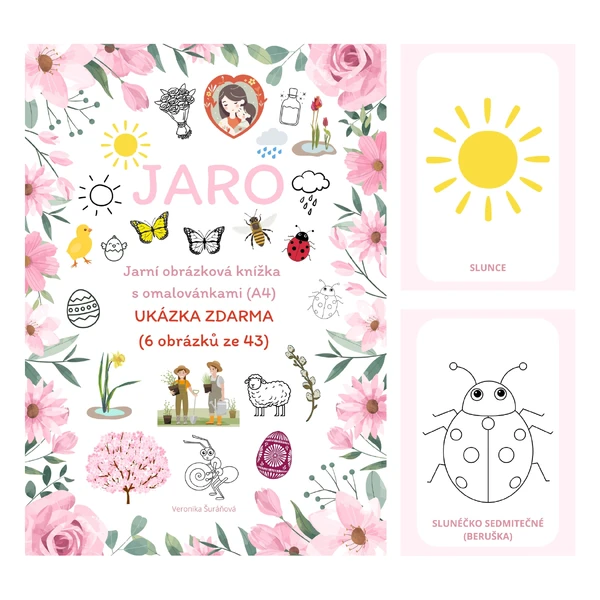 ZDARMA - Ukázka z Jarní obrázkové knížky s omalovánkami