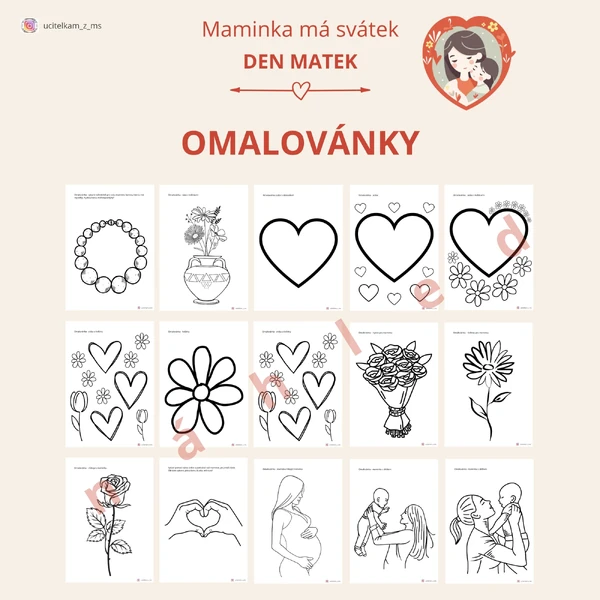 DEN MATEK - OMALOVÁNKY