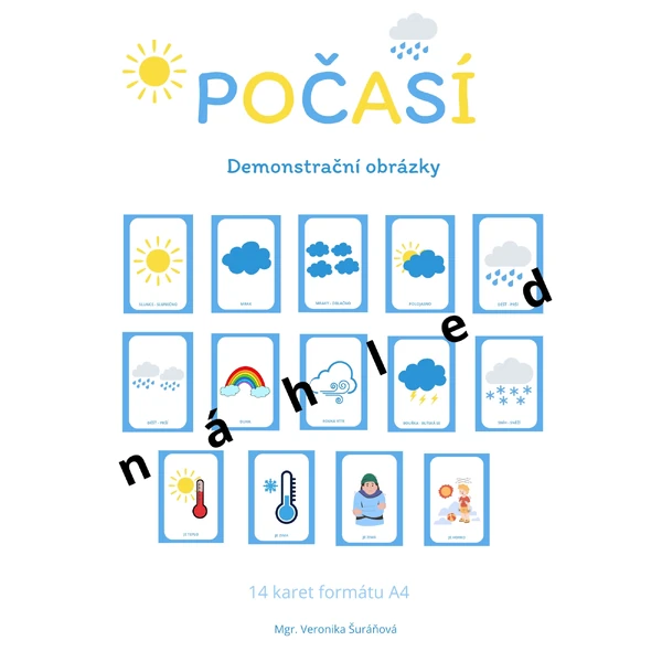 POČASÍ - demonstrační obrázky A4