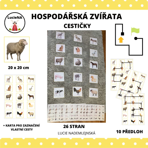 HOSPODÁŘSKÁ ZVÍŘATA - CESTIČKY