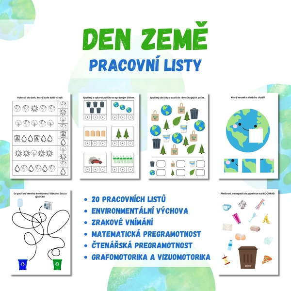 DEN ZEMĚ - pracovní listy