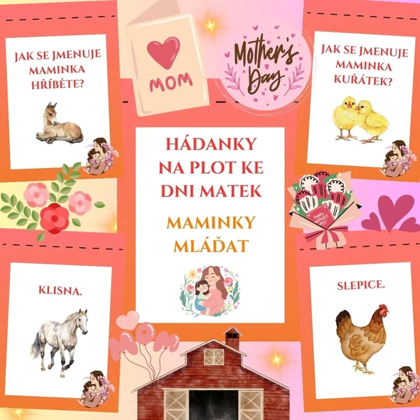 Hádanky na plot ke Dni matek - Maminky mláďat 