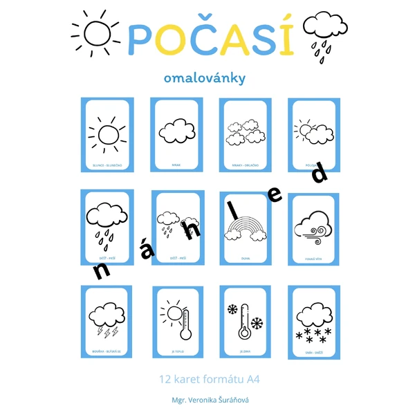 POČASÍ - omalovánky
