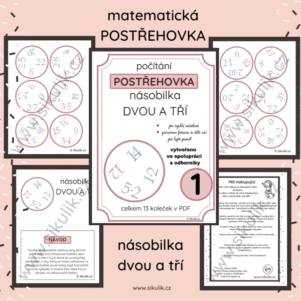 MATEMATICKÁ Postřehovka 1- NÁSOBILKA 2,3 