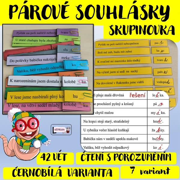 Párové souhlásky - skupinovka