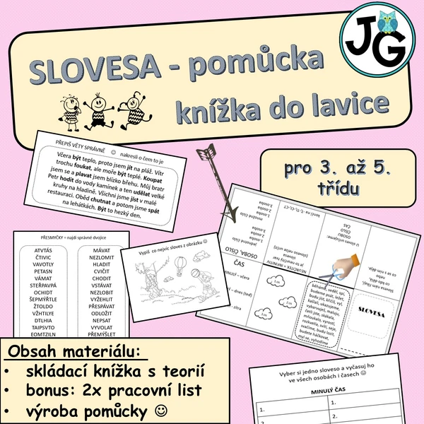 Slovesa - knížka do lavice