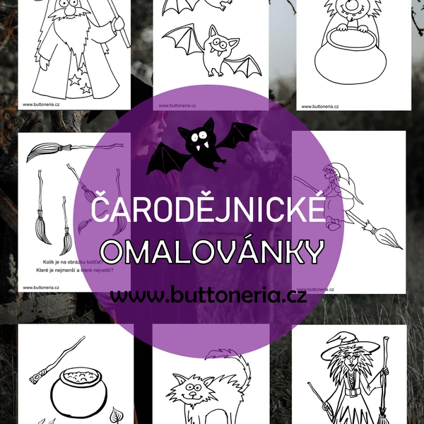 Čarodějnické omalovánky