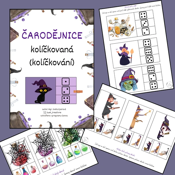 ČARODĚJNICE - kolíčkování/kolíčkovaná