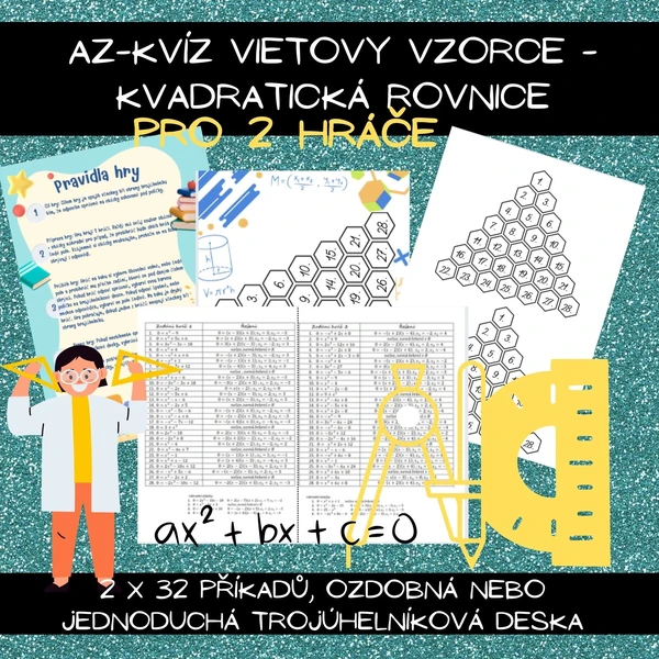 AZ Kvíz Vietovy vzorce - kvadratická rovnice