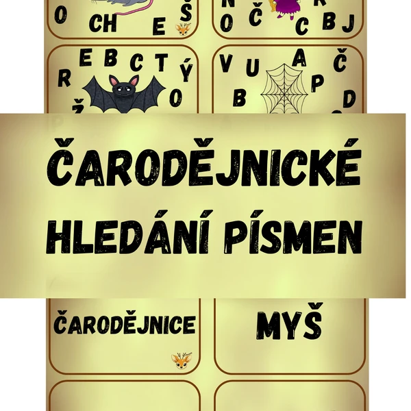 ČARODĚJNICE - hledání písmen 