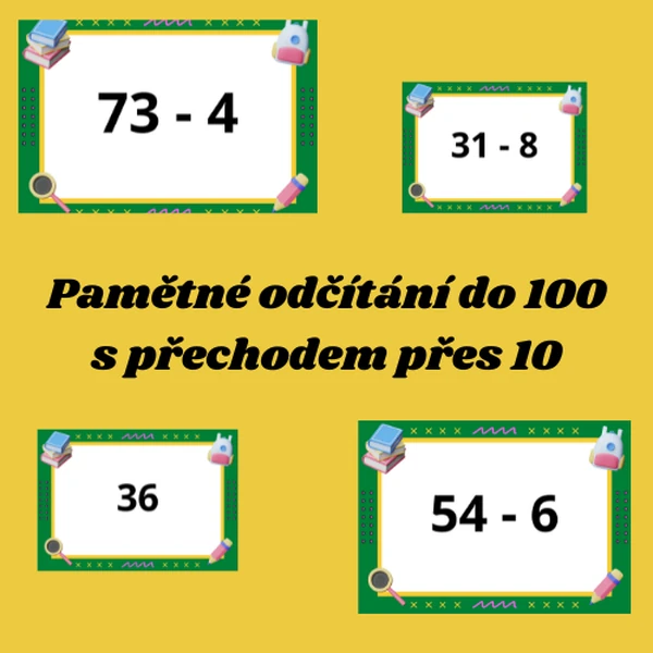 Pamětné odčítání do 100 s přechodem přes 10