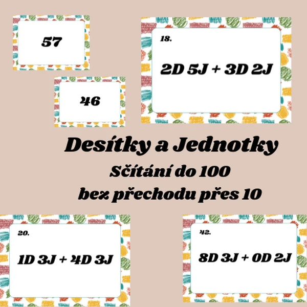 Desítky a jednotky sčítání do 100
