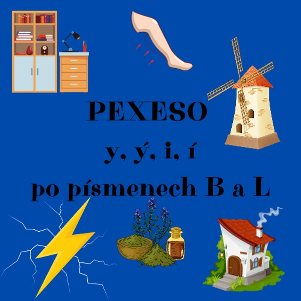 Pexeso Vyjmenovaná slova po B, L