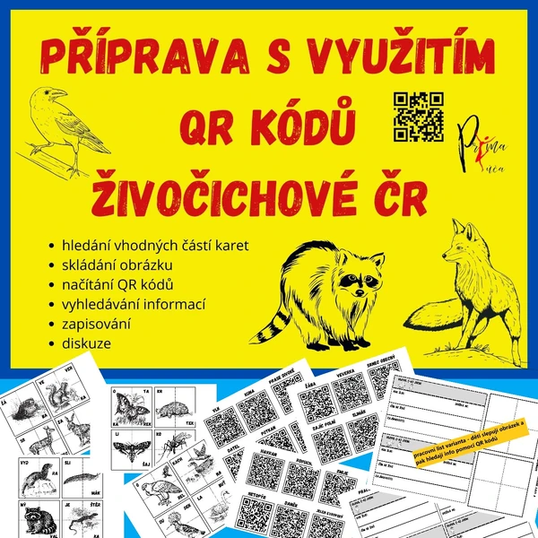 ŽIVOČICHOVÉ ČR - Příprava hodiny s využitím QR kódů