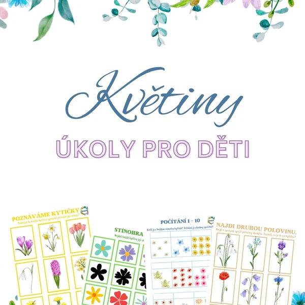 Květiny - úkoly pro děti