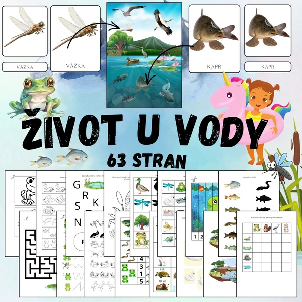 MEGASOUBOR - Život u vody, u jezera, u rybníka - soubor aktivit 