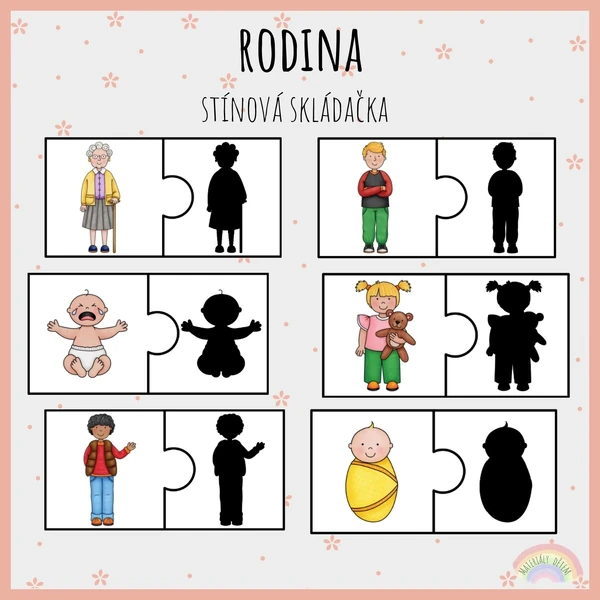 Rodina, stínová skládačka