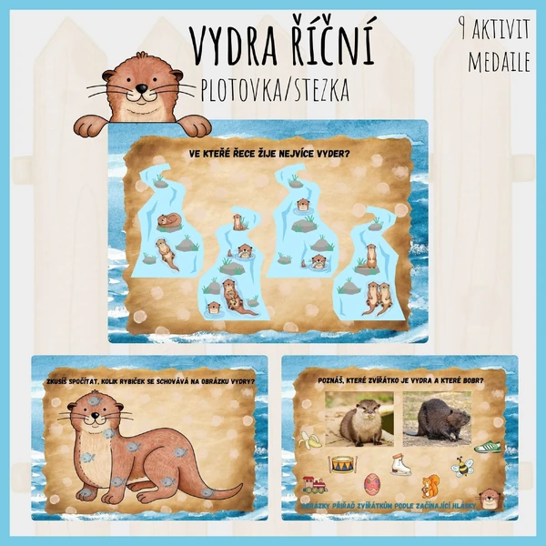 Vydra říční, plotovka/stezka