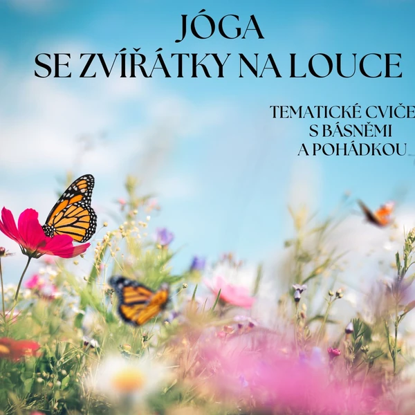 Jóga se zvířátky na louce