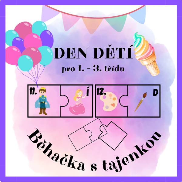 Den dětí - běhačka s tajenkou