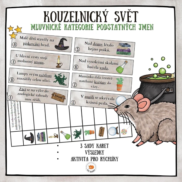 Mluvnické kategorie podstatných jmen - Kouzelnický svět