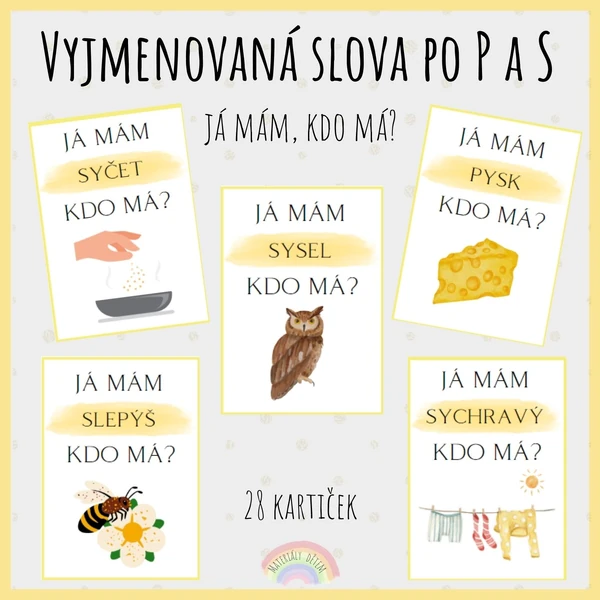  Já mám, kdo má? Vyjmenovaná slova po P a S