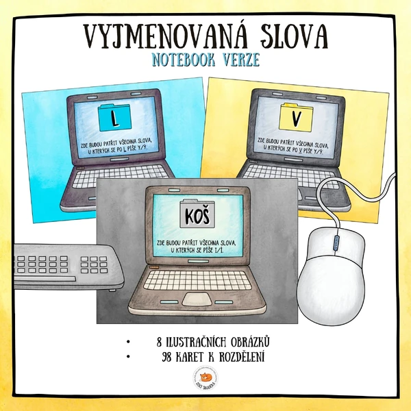 Procvičování vyjmenovaných slov - Notebook verze