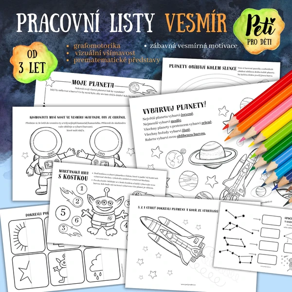 Pracovní listy VESMÍR