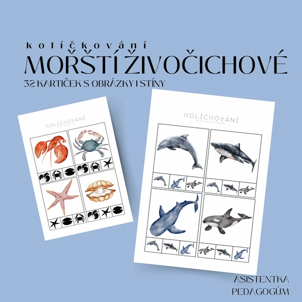 Mořští živočichové - kolíčkování
