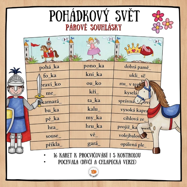 Párové souhlásky - Pohádkový svět