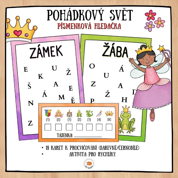 Písmenková hledačka - Pohádkový svět