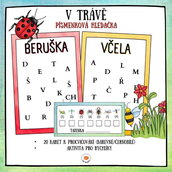 Písmenková hledačka - V trávě