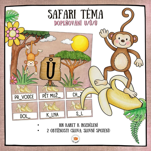Psaní u/ů/ú -Safari