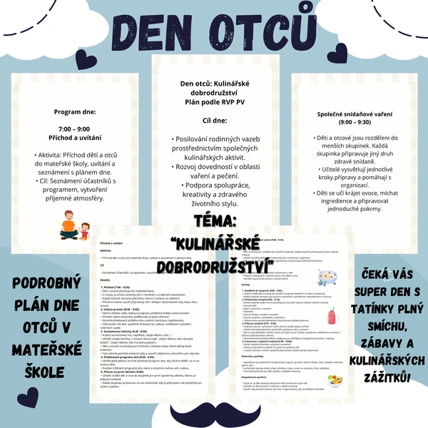 Den otců - podrobný plán podle RVP PV s názvem “Kulinářské dobrodružství”