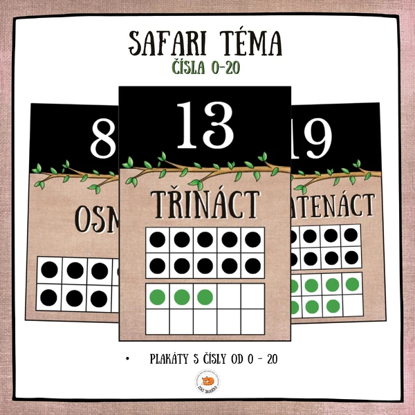Safari - čísla 0-20