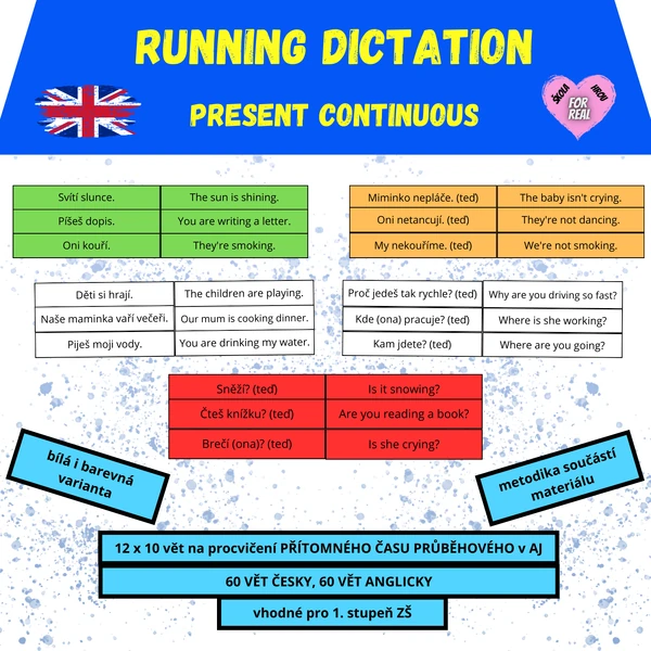 Running dictation - present continuous