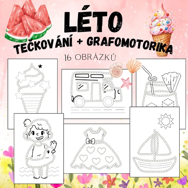 LÉTO - Tečkování + grafomotorika
