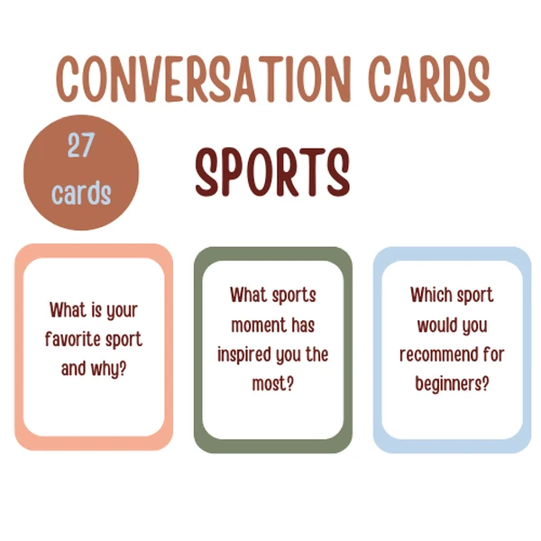 Conversation Cards - Sports (Sporty)