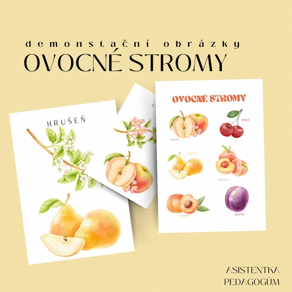 Ovocné stromy - demonstrační obrázky