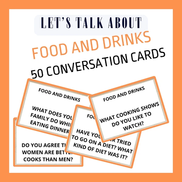 FOOD AND DRINKS CONVERSATION CARDS